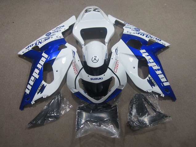 2001-2003 White Blue Motul Suzuki GSXR750 Motorcycle Fairing Kit UK Stores