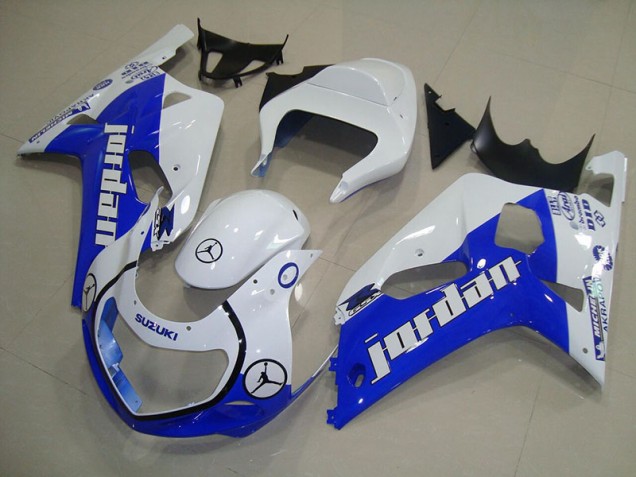 2001-2003 Blue White Jordan Suzuki GSXR750 Motorcycle Bodywork UK Stores 2001-2003 Blue White Jordan Suzuki GSXR750 Motorcycle Bodywork UK Stores