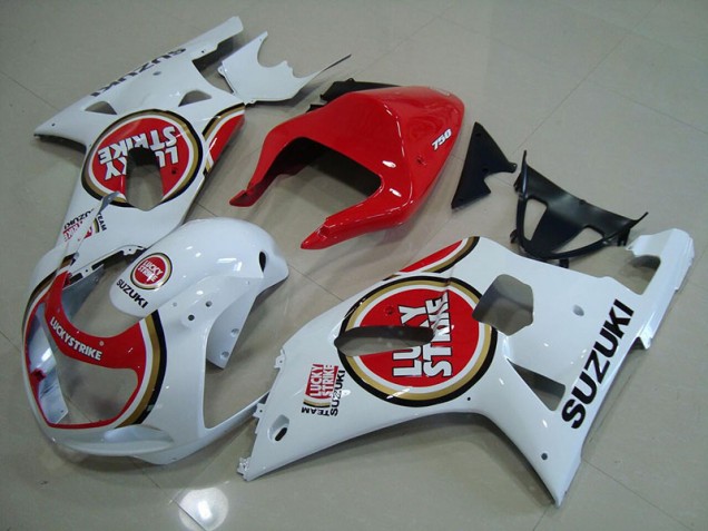 2001-2003 Red White Lucky Strike Suzuki GSXR750 Motorcyle Fairings UK Stores