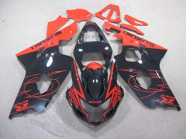 2004-2005 Red Black Suzuki GSXR750 Motorcycle Fairings UK Stores