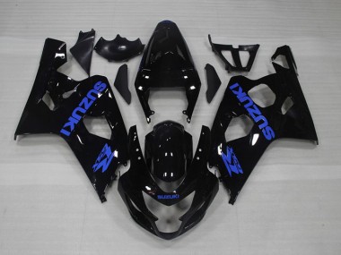 2004-2005 Black Blue Decal Suzuki GSXR750 Motorcycle Fairing Kits UK Stores