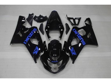 2004-2005 Black Blue Decal Suzuki GSXR750 Motorcycle Fairing Kits UK Stores