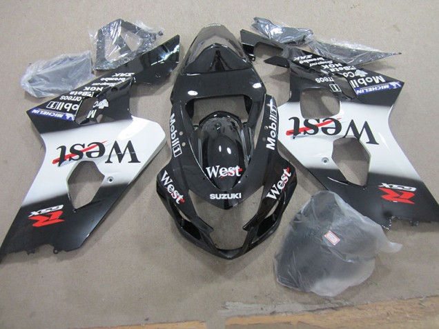 2004-2005 Black West Moil Suzuki GSXR750 Motorcycle Fairing Kit UK Stores 2004-2005 Black West Moil Suzuki GSXR750 Motorcycle Fairing Kit UK Stores