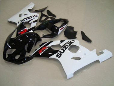 2004-2005 Black White Suzuki GSXR750 Bike Fairings UK Stores