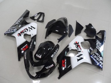 2004-2005 Black West Suzuki GSXR750 Bike Fairing Kit UK Stores