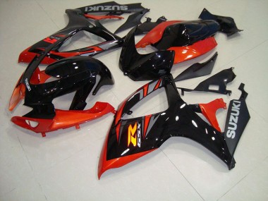 2006-2007 Black Red Suzuki GSXR750 Motorcycle Fairing Kits UK Stores