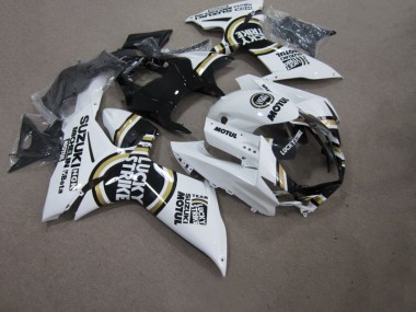 2011-2021 White Lucky Strike Black Motul Suzuki GSXR750 Bike Fairings UK Stores