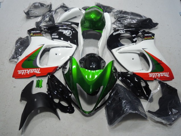 2008-2019 White Green Makita Suzuki GSXR1300 Hayabusa Replacement Fairings UK Stores 2008-2019 White Green Makita Suzuki GSXR1300 Hayabusa Replacement Fairings UK Stores
