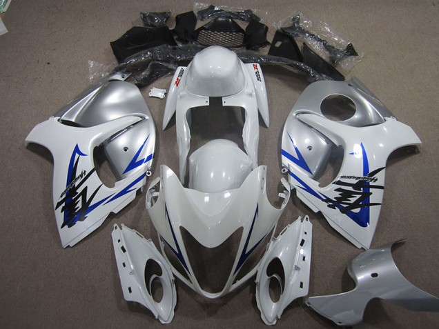 2008-2019 White Blue Suzuki GSXR1300 Hayabusa Motorcycle Fairings UK Stores