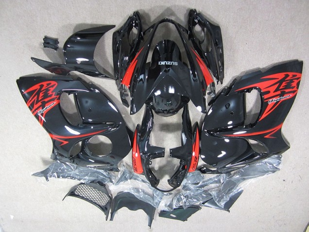 2008-2019 Black Red Suzuki GSXR1300 Hayabusa Motorcycle Fairing UK Stores