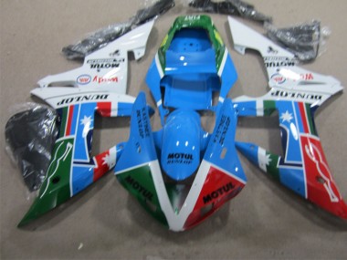 2002-2003 Blue Black Motul Yamaha YZF R1 Motorcycle Fairings Kit UK Stores