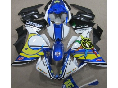2009-2011 Blue White Yellow 46 Yamaha YZF R1 Replacement Fairings UK Stores