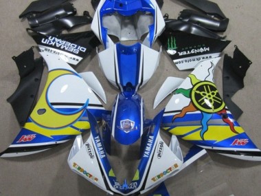 2009-2011 Blue White Yellow 46 Yamaha YZF R1 Replacement Fairings UK Stores
