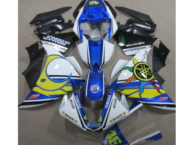 2009-2011 Blue White Yellow 46 Yamaha YZF R1 Replacement Fairings UK Stores 2009-2011 Blue White Yellow 46 Yamaha YZF R1 Replacement Fairings UK Stores