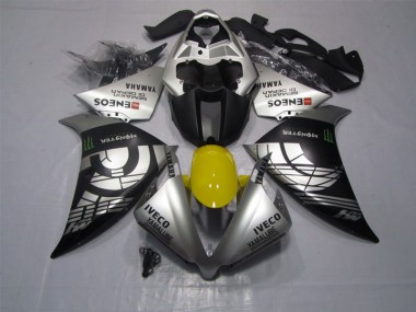 2012-2014 Black Silver Iveco Yamalube Monster Yamaha YZF R1 Motor Bike Fairings UK Stores