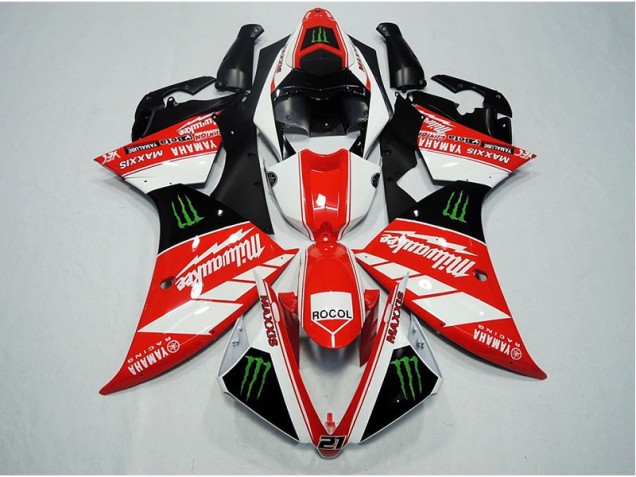 2012-2014 Red White Rocol Yamaha YZF R1 Replacement Motorcycle Fairings UK Stores 2012-2014 Red White Rocol Yamaha YZF R1 Replacement Motorcycle Fairings UK Stores