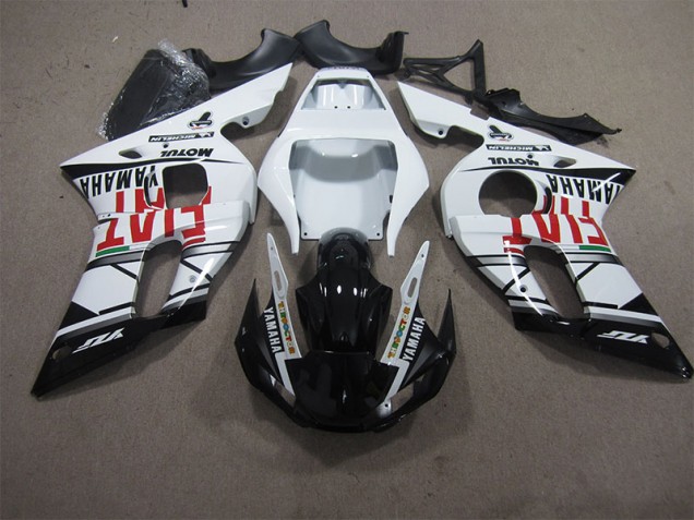 1998-2002 White Black Fiat Yamaha YZF R6 Motorbike Fairing Kits UK Stores 1998-2002 White Black Fiat Yamaha YZF R6 Motorbike Fairing Kits UK Stores
