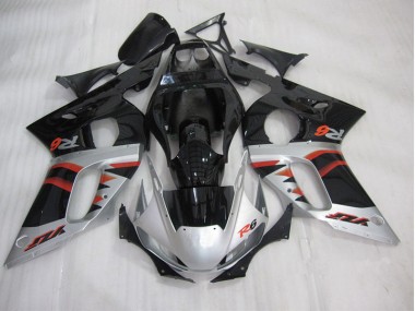 1998-2002 Black Silver Yamaha YZF R6 Motorcycle Fairing Kit UK Stores
