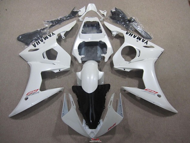 2003-2005 White with Black Decal Yamaha YZF R6 Bike Fairings UK Stores 2003-2005 White with Black Decal Yamaha YZF R6 Bike Fairings UK Stores