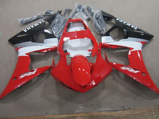 2003-2005 Red White Yamaha YZF R6 Motorcycle Fairings UK Stores 2003-2005 Red White Yamaha YZF R6 Motorcycle Fairings UK Stores